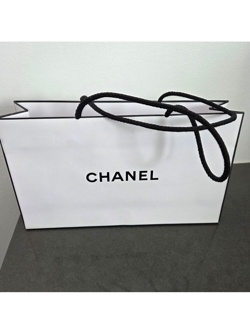 Medium CHANEL Classic White and Black Gift Bag